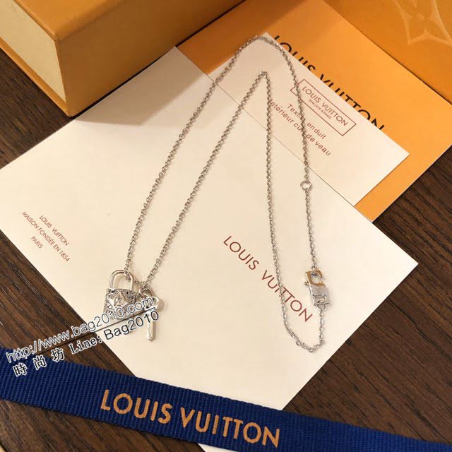 Louis Vuitton新款飾品 路易威登Diamond Blossom系列項鏈耳環套裝 LV鎖頭鑰匙耳環項鏈鎖骨鏈耳勾  zglv1989